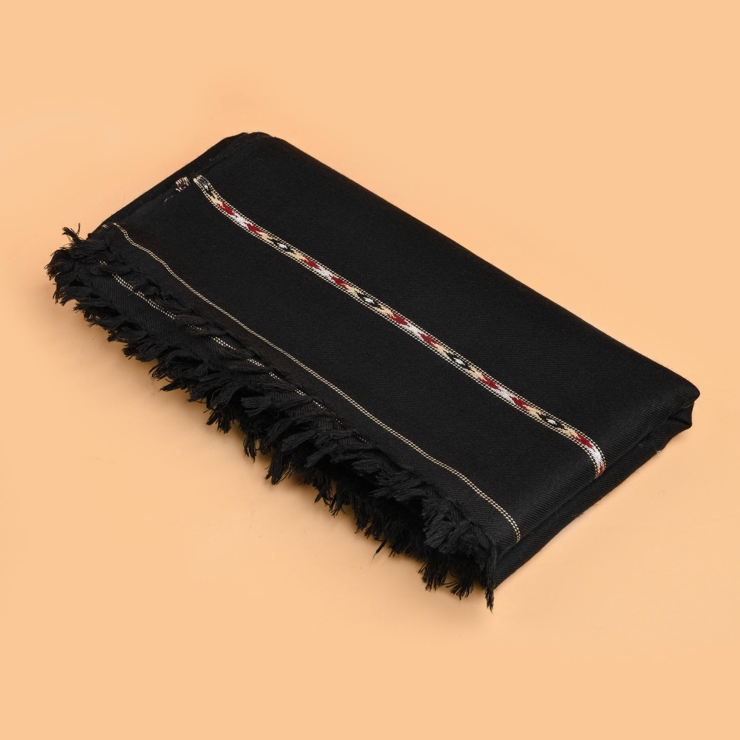 PREMIUM QUALITY BLACK PURE WOOLEN SHAWL