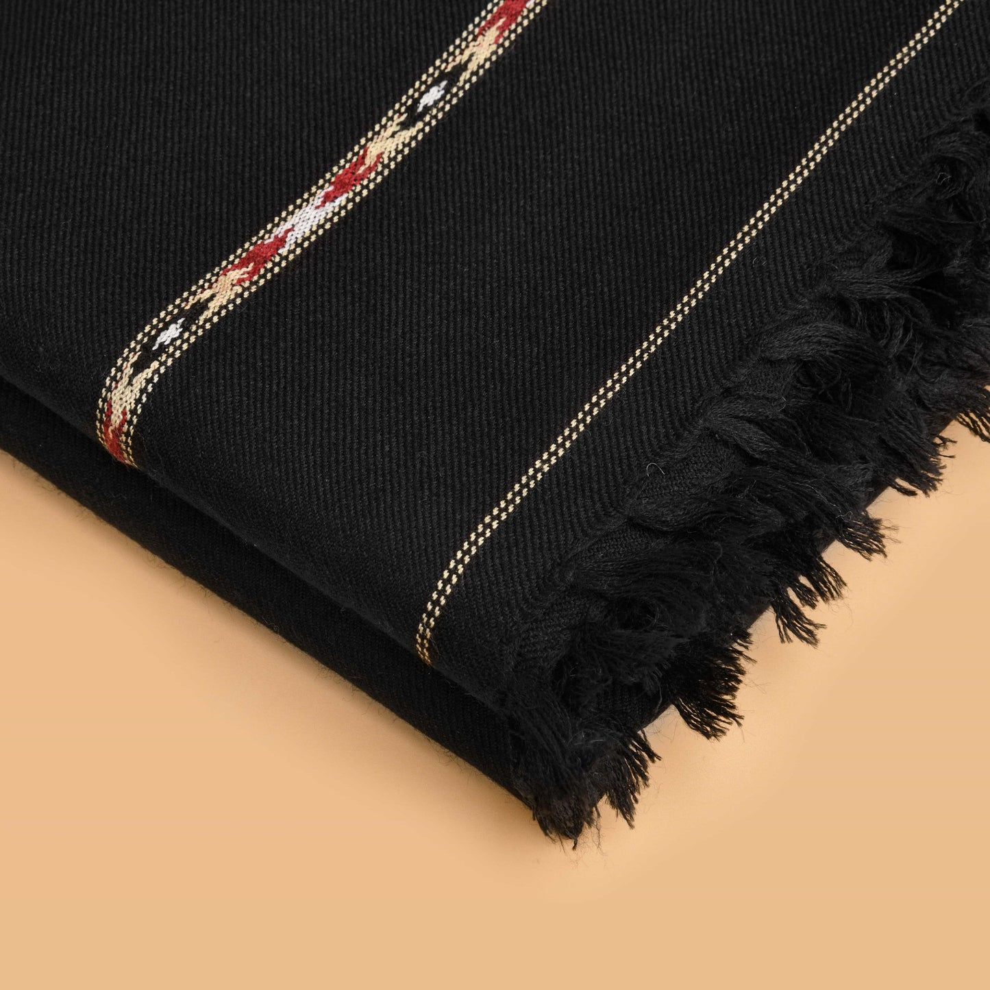 PREMIUM QUALITY BLACK PURE WOOLEN SHAWL